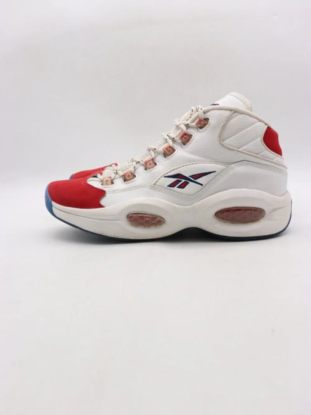 Reebok Question Mid 'Red Toe 25th anniversary' Men's size 10 Sneakers FY1018